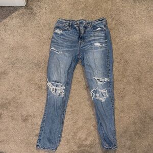 American Eagle Outfitters Blue Distressed Boyfriend Jeans